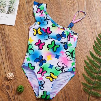 Bañador de una pieza para niñas, pintado a mano, 3-12 años