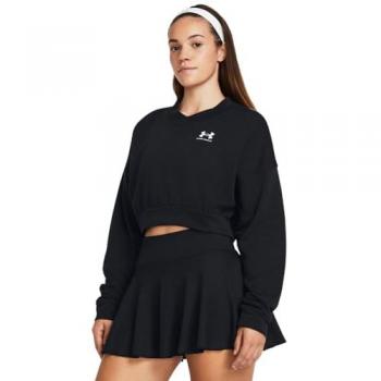 Under Armour Women's Rival Terry Crew Sweatshirt Black / White XL