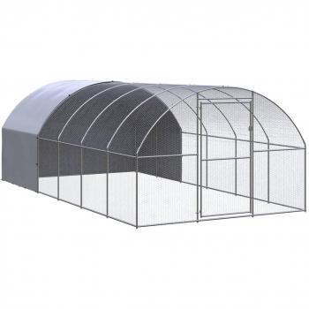 Estufa VidaXL Aço Galvanizado 3x6x2m – Galinheiro Externo