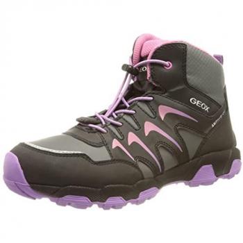Geox Amphibiox J264LB-054FU: Botas Impermeáveis para Meninas Preto/Rosa
