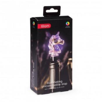 Glitzer-Einhorn LED Weinverschluss – 17,4 x 8,7 x 4,1 cm
