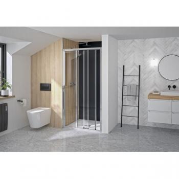 Mampara de Ducha 120 cm con 2 Puertas Correderas