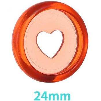 12PCS 24mm Heart-Shaped Office Binding Rings