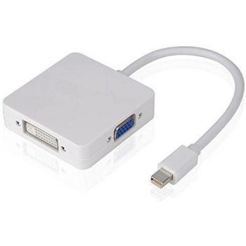Adaptador de pantalla SODIAL Mini DisplayPort a HDMI/DVI/VGA