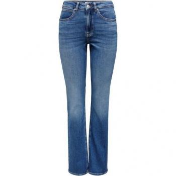 ONLY Bootcut Jeans ONLEVERLY MW Sweet Flared DNM CRO187 – Baumwollmischung mit Stretch