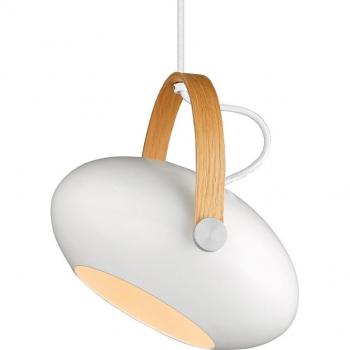 Halo Design D.C. LED‑Pendellampe 734337 – Matte Eiche in Weiß, Ø 26