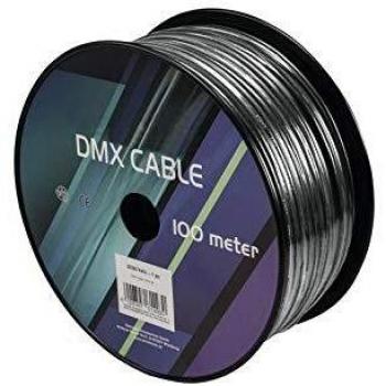 Ensemble Câble DMX 100m EUROLITE 2x0.22 + 10 fiches