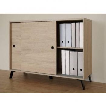 Aparador mueble auxiliar Kamet 2 puertas roble aura 120x87x40 cm