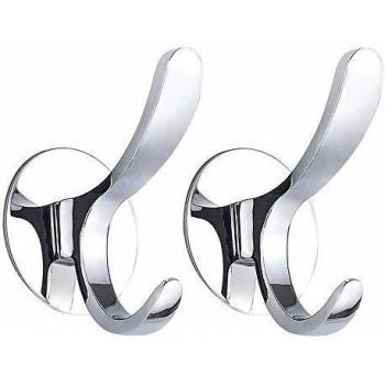 GERUIKE Manteau Peignoir Auto Adhésif Cuisine Torchon Pose sans Abîmer Le Mur Argenté Deux Packs