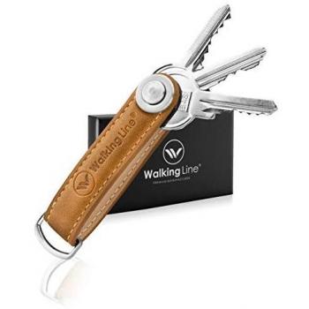 Walk&Lock KeyOrganizer WalkingLine® – Leder, Hellbraun, 9 Keys