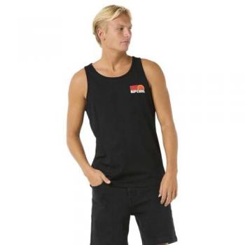 Surf‑Revivial Peak‑Curl Tank 2025 in Schwarz – S-Size