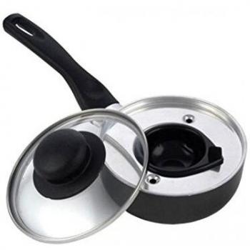 Sapphire Black 14‑cm Egg Poacher – One‑Cup Design