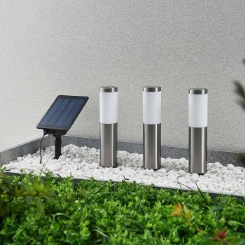 Solarleuchten 'Lexiane' aus Edelstahl von Lindby
