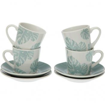 Versa Shelly See-Through Porcelain Coffee Set (4 Cups)