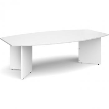 White Arrowhead Radial Office Boardroom Table