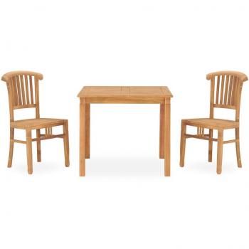 VidaXL Teak Garten-Essgruppe 3-teilig für entspannte Grillabende