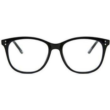 Gafas Cuadradas Montura Completa Acetato Negro – Protección Anti‑Azules
