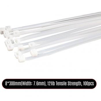 100pcs 14 Inch 176lb Self-Locking Plastic Cable Ties