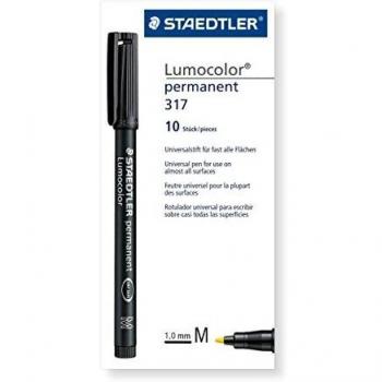 Staedtler Lumocolor 317 M Gelb 1 mm Marker 10 Stück