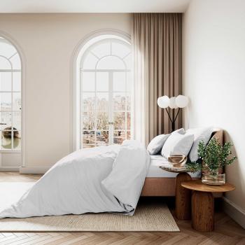 Bedeck of Belfast Super King Sateen Duvet Cover Set, Cream