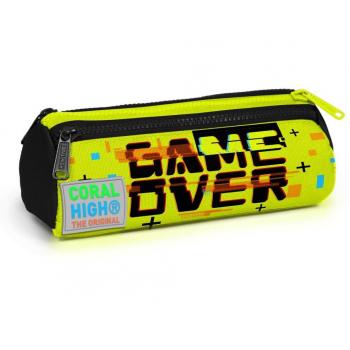 Coral High Kids Black Neon Yellow Pencil Pouch