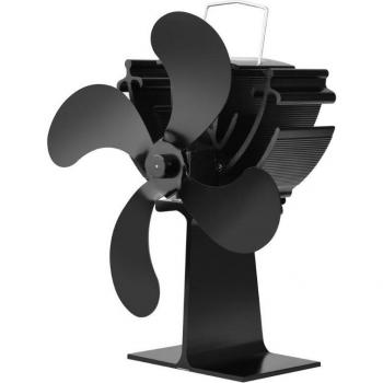 Kaminofen Ventilator 4 Blätter Wärmebetrieben Ultra Ruhig Ohne Stromversorgung