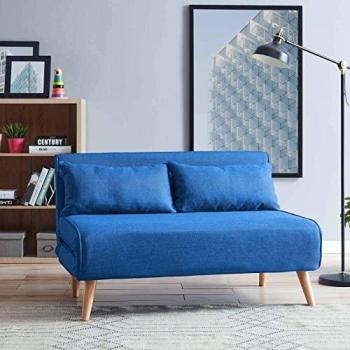 Banquette 2 Places Namia en Tissu Bleu