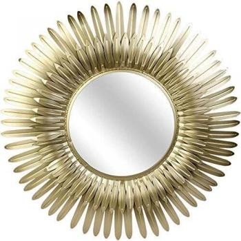 Miroir Rond Métal Doré D.53 cm