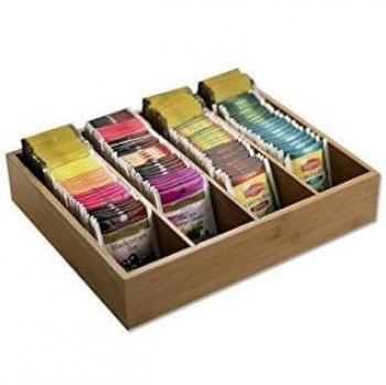 Portaposate in bamboo naturale 29 x 27.5 x 6 cm