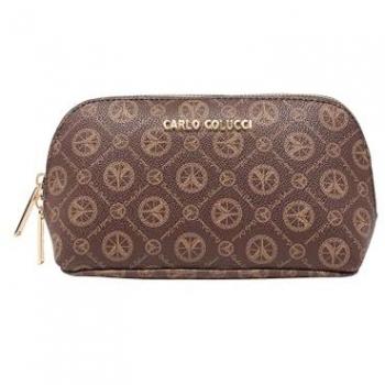 Carlo Colucci Braun Kosmetiktasche OS