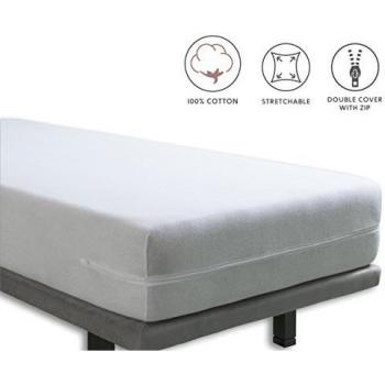 Housse Matelas Anti‑Taches 90×200 cm – Ferme, Doux Tissu Éponge