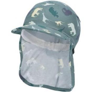 Gorra de sol con protección para el cuello Safari verde oscuro 49 cm
