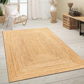 Tapis Géométrique en Jute Naturel 120x170 cm