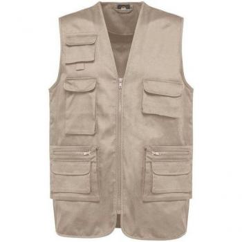 Vestito da Caccia Gilet WK Beige L con Tappezzeria Foderata