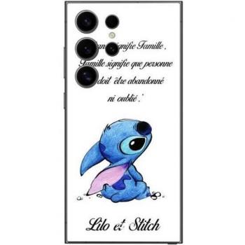 Galaxy S25 Ultra White Stitch‑Lilo Family Silicone Case (Maniacase)