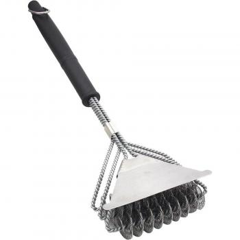 Grillzubehör D729: 17‑Zoll 3‑in‑1 Grillreinigungspinsel