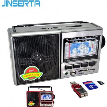 JINSERTA Quaddel Musikplayer – FM, MP3, CD, SD/TF‑Karte, LCD Display