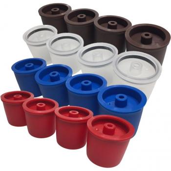 Stainless Steel & PP Plastic Coffee Capsule Filters – 4 pcs