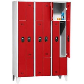 Armadio Wolf 502621 grigio chiaro/rosso