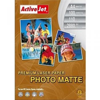 ActiveJet AP4-110M100L Carta Fotografica Opaca A4 100 fogli
