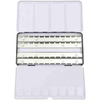 Eval Art Supplies 48-Color Half Pan Empty Watercolor Palette Set