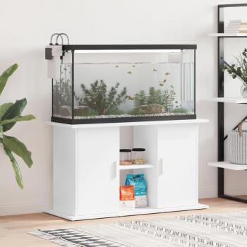 Support aquarium blanc 101x41x58 cm bois d'ingénierie
