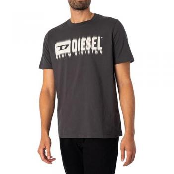 Camiseta de hombre Diesel T-Adjust Q7 gris manga corta efecto desgastado XL