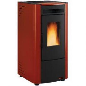 Estufa de pellet 'ketty evo 2.0' color burdeos