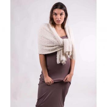 Chal Sofisticado Beige Claro para Mujer