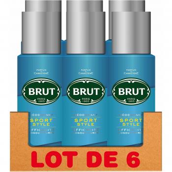 Brut déodorant homme spray Sport Style, anti traces, sans sels d'aluminium