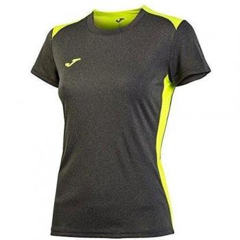 JOMA Campus II Women Shirt S/S Uniforms Jersey Frauen Grau Mosaik Dunkel 2XS