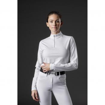 Chemise Kolyma blanche à manches longues et demi-zip (L)