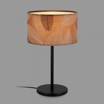 Mata Table Lamp, Brown Textile, 42 cm Height