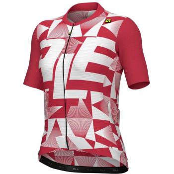 Alé PR.E Maglia Manica Corta Multiverso Granata-Bianco M Donna